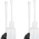 CELOX 2 Set Toilet Brush and Plunger Set, Toilet Brush and Holder Set, Toilet Bowl Brush and Holder, White
