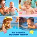 Pampers Swim Diapers - Splashers - Size 4, 18 Count, Gap-Free Disposable Baby Swimming Pants