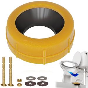 NEEXAN Extra-Thick Toilet Wax Ring Replacement Kit with Installation Hardware Leak-Proof Wax Ring for Toilet Compatible with 3" and 4" Drain Pipes