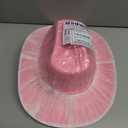 Bedwina Pink Cowgirl Hat for Women & Girls - Felt Western Cowboy Hat with White Trim & Adjustable Chin Strap - Bachelorette, Dress-Up, Rodeo, Costume Accessory, Party Favor, Themed Events (Pink)