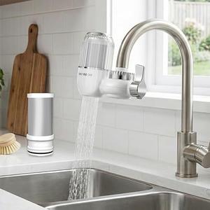 Vortopt Water Filter for Sink Faucet,400 Gallon Activated Carbon Capacity Faucet Water Filter,NSF Certified Reduces Chlorine & Bad Taste with 1 Replacement,3-6 Month Lifespan,T4 CTO