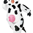 Morph Inflatable Cow Costume for Adults - Blow Up Cow Costume with Fan - Funny Halloween Party Outfit, One-Size