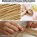 12Pcs Napkin Rings Rattan for Thin Napkins, Handwoven Semicircle Wicker Napkin Holders for Boho Farmhouse Table Decor, for Thanksgiving, Weddings, Easter and Coastal Summer Parties