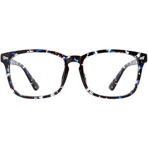 TIJN Blue Light Blocking Glasses for Women Men Square Frame Nerd Eyeglasses Anti Blue Ray Computer Screen Glasses