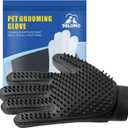 Pet Hair Remover Glove - Gentle Pet Grooming Glove Brush - Deshedding Glove - Massage Mitt with Enhanced Five Finger Design - Perfect for Dogs & Cats with Long & Short Fur - 1 Pack (Right-hand), Black