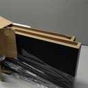 BAMEOS 47in Floating Shelves, Black Wall Mounted Wooden Shelves with Invisible Brackets Set of 2
