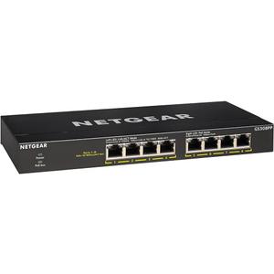 NETGEAR 8-Port PoE+ Gigabit Ethernet Unmanaged Essentials Switch (GS308PP) - with 8 x PoE+ @ 83W, Desktop or Wall Mount