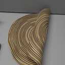 SHACOS Round Braided Placemats 15 inch Set of 4 Variegated Washable Kitchen Table Place Mats Table Mats for Home Wedding Party (Rainbow Brown, 4)