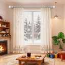 KAMANINA Silver Crystal Curtain Rod 72 to 144 Inches (6-12 Feet), 1 Inch Heavy Duty Curtain Rods for Windows, Telescoping Long Drapery Rods with Acrylic Diamond Netted Texture Finials