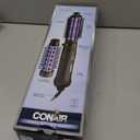 Conair 2-in-1 Hot Air Curling Combo, Includes 1.5-inch Curl Brush and 1-inch Aluminum Bristle Brush (Black / Purple)