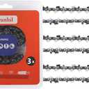 Dunhil 3 Pack 14 inch Chainsaw Chains 3/8 LP .050 Inch 53 Drive Links S53 fits for Homelite 180 190 200 for Shindaiwa 352 for Worx WG 300 303