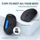Wireless Keyboard and Mouse Combo, COLIKES 2.4G USB Cordless Mouse and Keyboard, 3 Level DPI Slim Ergonomic, Responsive Plug & Play for Computer Laptop PC - Full Size
