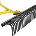 YINTATECH 3 Point Rock Rake, Landscape 3 Point Rake for Tractor, 60", Black & Yellow