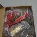 Suncalla 2 Pcs Christmas Curtain Buckle Tieback Christmas Wreath Curtain Ties Backs Holdback Holder Fastener Buckles with Velvet Bow and Bell for Xmas Holiday Home Window Decoration(Red)