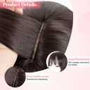 Sakuraaa Hair Toppers for Women with Thinning Hair 18inch Toppers With 6.56.5 Large Base Long wavy Layered Premium Synthetic Hair Pieces (dark brown)