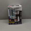 BLACK+DECKER 12-Cup Thermal Programmable Coffee maker, Brew Strength Selector, Auto-clean, Black and Silver