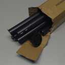 ALLZONE Adjustable Tension Curtain Rod, 42 to 78 Inches, Spring Loaded Curtain Rods No Drilling, Renter Friendly Tension Rod for Windows, Shower, Closet, No Drill, Non-Slip, Black