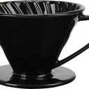 V60 Pour Over Coffee Dripper, Ceramic Pour Over Coffee Maker, Exquisite Porcelain Ceramic Manual Coffee Filter, Suitable for Pour Over in Office, Outdoor and Home Use