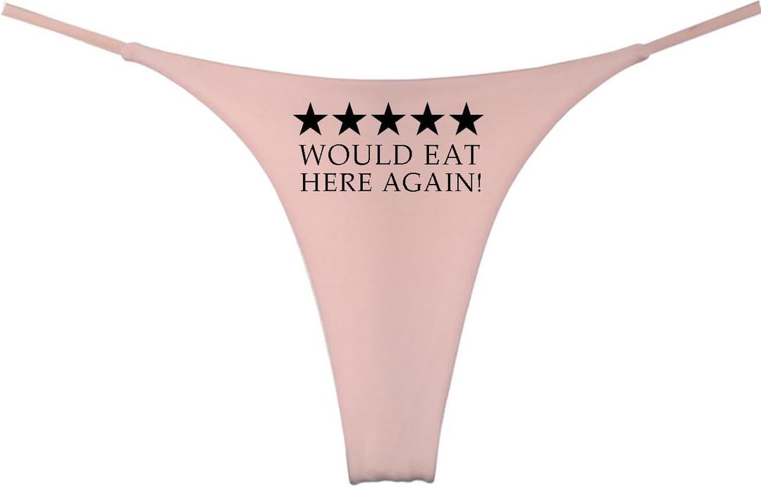 Would Eat Here Again 5 Stars Funny Womens Thong (pack of 1) (Large)