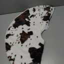 Christmas Tree Skirt 30/48inches, Cow Stripe Plush Faux Fur Christmas Tree Skirt Xmas Tree Skirt for Christmas Decorations Home Party Holiday Decor Cow 78 CM