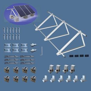 Solar Panel Mounting Brackets Kit System Adjustable 30~45 Aluminum Alloy Tilt Ground Mounted Bracket Rust Free Sturdy for 1-4pcs Solar Panels