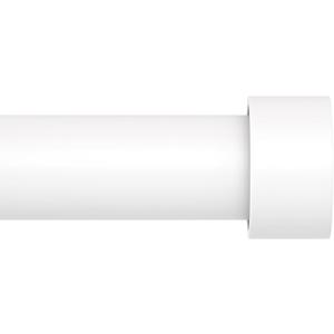 White Extra Long Curtain Rod 30 to 226 inch, Heavy Duty Curtain Rods for Windows with Modern End Caps, 1 inch Drapery Rods Set for Outdoor Patio, Adjustable Curtain Rod for Room
