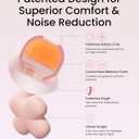 Bloom Ear Plugs for Small Ear Canals, Ultra-Comfy Patented Qufits Tips, Noise Cancelling, Reusable Silicone Earplugs for Sleeping, Study Stylish Feminine Design (Blush) Mothers Day Gifts