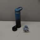 CIVAGO 24 oz Insulated Water Bottle With Straw, Stainless Steel Sports Water Flask Cup with 3 Lids (Straw, Spout and Handle Lid), Double Walled Travel Thermal Canteen Mug, Indigo Black