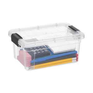 Superio Clear Storage Box with Lid, Quart Plastic Container Bins for Organizing, Stackable Crates, BPA Free, Non Toxic, Odor Free, Organizers for Home, Office, School, and Dorm, 8.7 QT, 8.25L