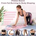 6-in-1 Foldable Pilates Board Reformer Kit, Portable Home Gym Equipment with Resistance Bands, Ab Board, Smart Timer & Phone Holder, Full Body Workout for Women