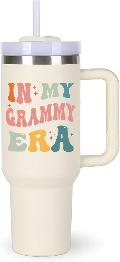 momocici Grammy Cup Tumblers Gifts.40oz In My Grammy Era Tumbler with Handle.Grammy Gift.Grammy Cups.Grammy Tumbler.40oz Birthday Christmas Mothers Day Gifts for Grammy.