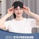 MZOO Luxury Sleep Eye Mask for Side Sleeper Men Women, Zero Eye Pressure 3D Sleeping Mask, Light Blocking Patented Design Night Blindfold, Soft Eye Shade Cover for Travel, Black