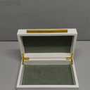 Generic Pearl White Small Decorative Box with Gold handle, PU Leather exquisite Box for Keepsake Memory Box, Storage Box with Lid for Modern Home, Jewelry Organizer(Pearl White-Gold, 1pack)