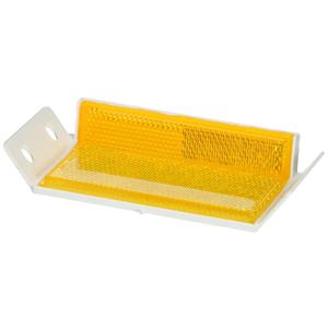 Tapco GR-1 Prismatic Guard Rail Delineator, 4-1/4" Length x 2-1/2" Width x 1" Height, Amber