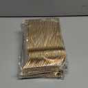 DaYammi 100 Pcs Gold Plastic Forks 7.67 inch, Gold Plastic Silverware, Disposable Utensils, Heavy Duty Disposable Flatware Dinnerware Perfect for Dinner Party Wedding