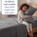 Twin Size 3 Piece Sheet Set - Comfy Breathable & Cooling Sheets - Hotel Luxury Bed Sheets for Women & Men - Deep Pockets, Easy-Fit, Extra Soft & Wrinkle Free Sheets - Dark Grey Oeko-Tex Bed Sheet Set