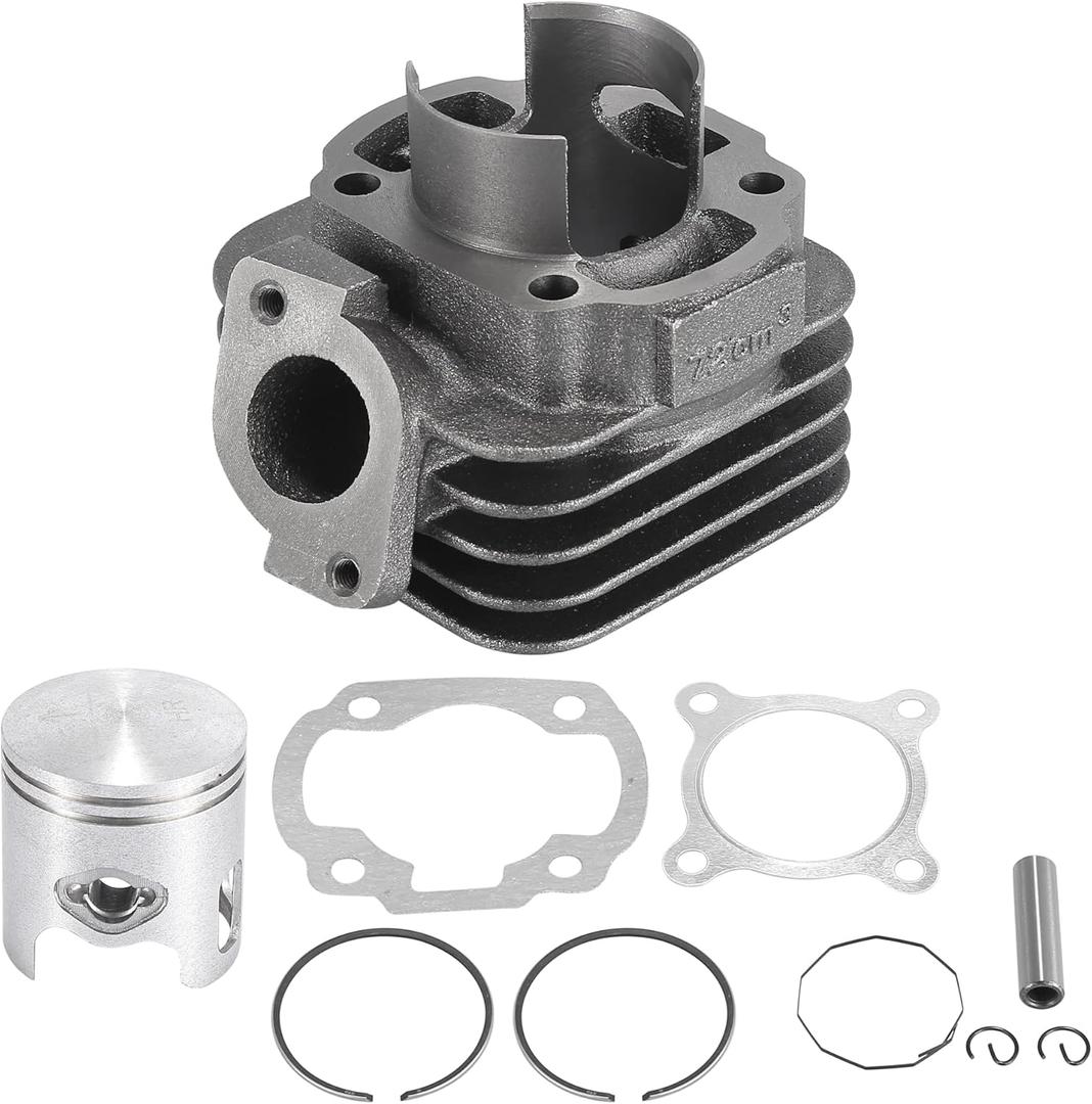 Motoforti Racing Scooter Cylinder Big Bore Kit with 10mm Piston Pin for Yamaha Jog Zuma 2 Stroke 50cc for Minarelli 1E40QMB Engine 70cc