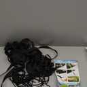 LXKCKJ 30 Ft Winter Pool Covers for Above Ground Pools - Heavy-Duty PE Material with Ground Nail Accessories & Reinforced Edges, Extra Thick Tarp & Dustproof Protection (Black)