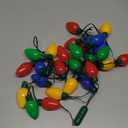 QZYL 4pcs Light Up Christmas Necklace, Colorful Christmas Accessories for Women, 9 LED Bulbs Necklaces with 3 Flash Modes, Suitable for Xmas New Year Party Favor Supplies Accessories