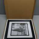 Yaetm 11x14 Black Picture Frame with Decorative Inner Frame & Tempered Glass, Display 8x10 Photos with Mat on Wall - Portrait or Landscape - Ideal for Office & Home Décor (Black, Single)