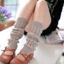 Women's Arm Warmers Fairy Fingerless Punk Goth Emo Gloves with Leg Warmers Solid Rib Knit Long Sock Y2K Accessories