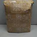 palassio Striped Beige 100% Cotton Quilt Queen Size Bedding Sets, Lightweight Crinkly Channel Pick Stitch Textured Bedspread Soft Shabby Chic Farmhouse Country Coverlet for All Season, 2 Shams