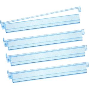 Mahjong Racks with Pushers 4PCS Set Majiang Tile Holder Acrylic Mahjong Racks Accessories and Gifts (Glitter Blue), Standard