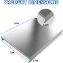 Stainless Steel Gas Stove Top Cover, Multi-functional Noodle Board, Cooktop Cover for Expanding Kitchen Space, Robust and Durable, 30"x 22"x2.7", Silver
