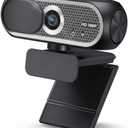 1080P HD Webcam with Microphone, Noise Cancellation,Wide-Angle Lens, Plug & Play USB Webcam for Laptop, Desktop, PC, Mac, Zoom (Light Gray-Black)