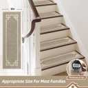 BEQHAUSE Stair Treads for Wooden Steps Non Slip Washable Carpet Stair Treads with Reusable Residue Free Backing Soft Polyester Stair Rugs Indoor for Kids Elders and Dogs, 15pcs,Taupe