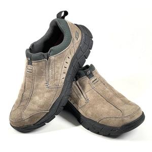 Skechers Men's Rig Mountain Top Relaxed Fit Memory Foam Sneaker, Brown, 11 M US