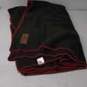 100% Wool Blanket - Premium Ultra-Soft, Thick, Warm, Large 62"x 84" Bed & Camping Blanket for Outdoor, Home, Indoor, Bushcraft & Survival (Military Green)