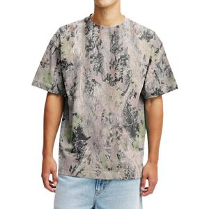 Camo Shirt for Men Camouflage Hunting Print Short Sleeve Crewneck Box Fit T-Shirt Mens Casual Performance Tee (S)