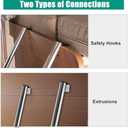 57" RV Bunk Ladder, 4 Step Integrated Aluminum Camper Bunk Bed Ladder with Anti-Slip Rubber Foot Pads, Sliver